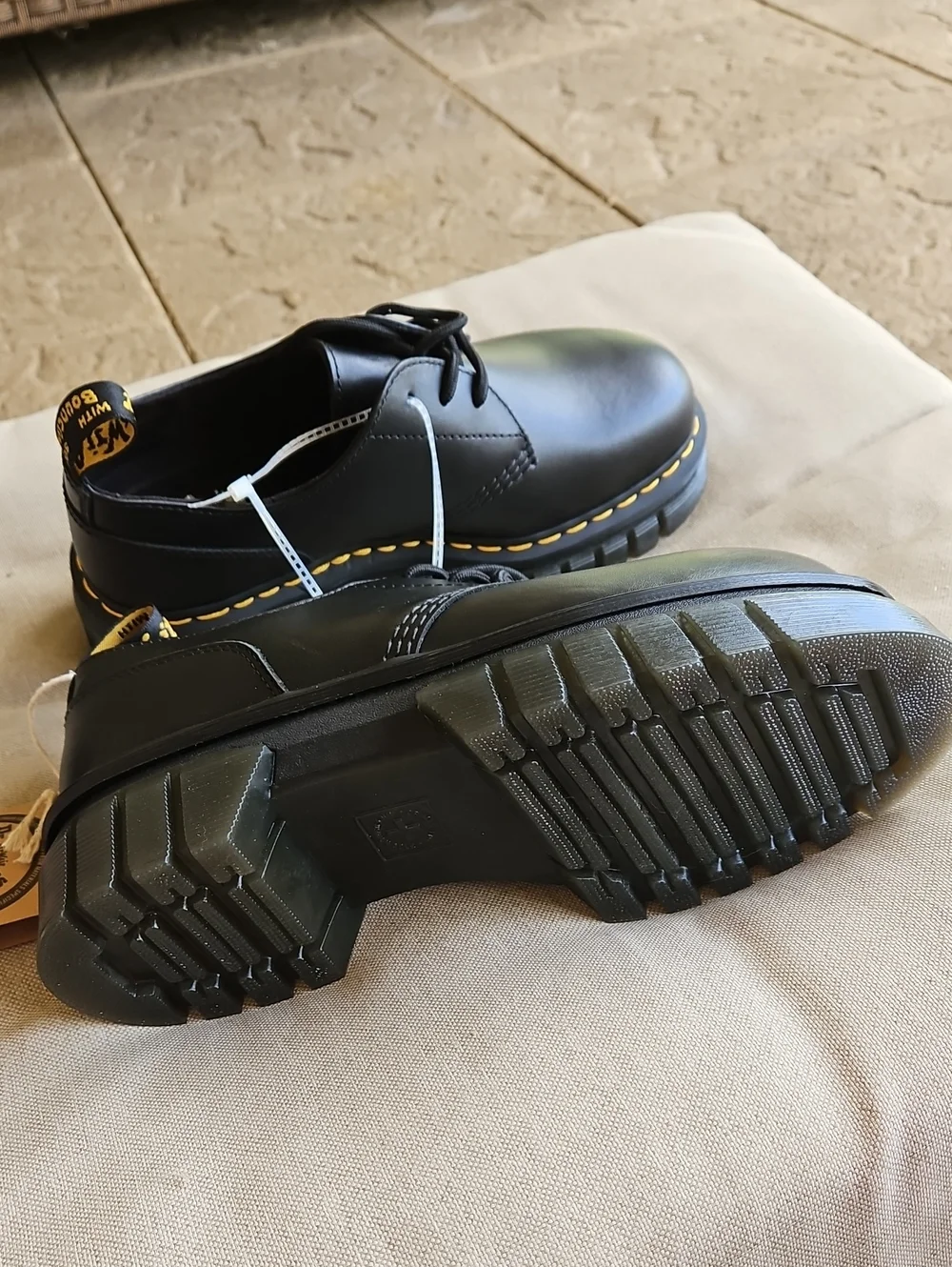 Dr Martens Audrick Platform Oxford Shoes In Black, Woman's 10
